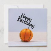 Basketball mit Happy Birthday auf weißem Hintergru (Vorderseite)