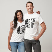 Basketball mit Ihrem Namen oder Team T-Shirt (Unisex)