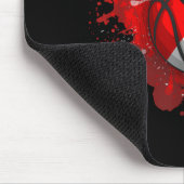 Basketball mit indonesischer Flagge Mousepad (Ecke)