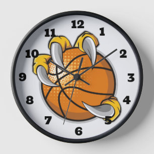 Basketball mit Klaue Uhr