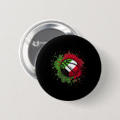 Basketball mit Kuwait-Flagge Button (Vorne & Hinten)