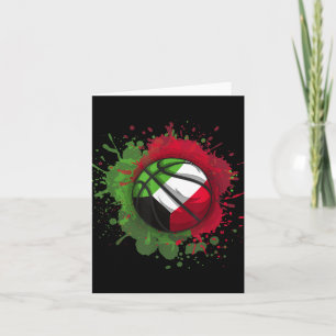 Basketball mit Kuwait-Flagge Karte