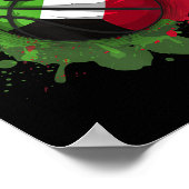 Basketball mit Kuwait-Flagge Poster (Ecke)