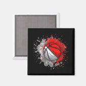 Basketball mit maltesischer Flagge Magnet (Vorderseite/Rückseite)