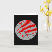 Basketball mit rotem Klauen Karte (Gelbe Blume)