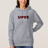 Basketball mit rotem Liebe Hoodie (Vorderseite)