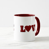 Basketball mit rotem Liebe Tasse (VorderseiteRechts)