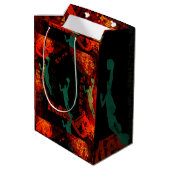 BASKETBALL MITTLERE GESCHENKTÜTE (Rückseite Schrägansicht)