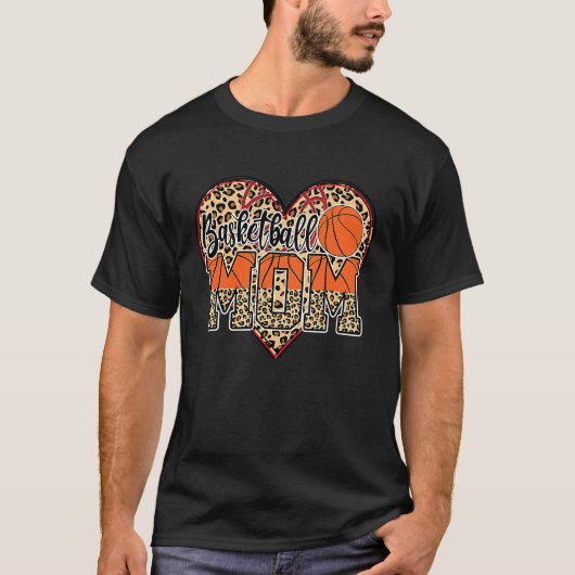 Basketball Mom Leopard Senior 2023 Graduation Moth T-Shirt (Vorderseite)