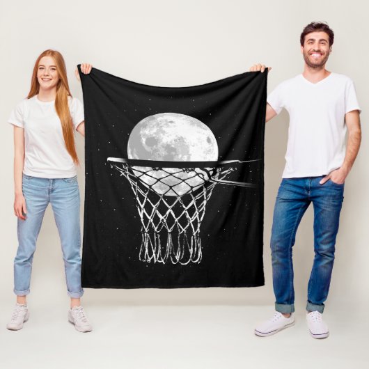 Basketball Moon Fleecedecke (Beispiel)