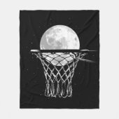 Basketball Moon Fleecedecke (Vorderseite)