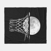 Basketball Moon Fleecedecke (Vorderseite (Horizontal))