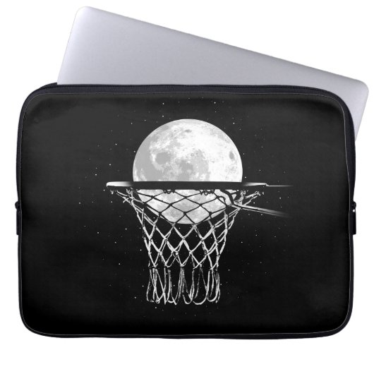 Basketball Moon Laptopschutzhülle (Vorderseite)