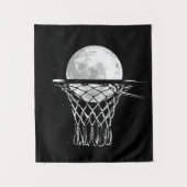 Basketball Moon Wandteppich (Vorderseite)