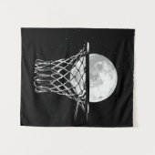 Basketball Moon Wandteppich (Vorderseite (Horizontal))