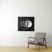 Basketball Moon Wandteppich (Beispiel (Horizontal))
