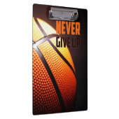 Basketball-Motivation - geben Sie niemals von Gesc Klemmbrett (Rechts)