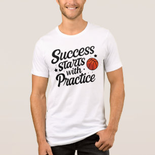 Basketball-Motivations-Erfolgs-Übungszitat Tri-Blend Shirt