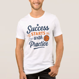 Basketball-Motivationszitat Übung Erfolg Tri-Blend Shirt