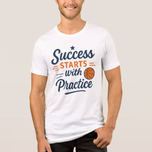 Basketball-Motivationszitat Übung Erfolg Tri-Blend Shirt