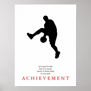 Basketball Motivierend Basketball-Spieler Poster