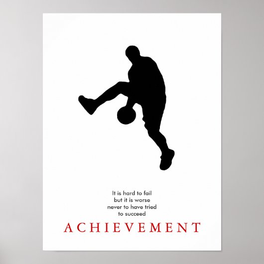 Basketball Motivierend Basketball-Spieler Poster (Vorne)
