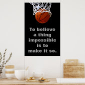 Basketball Motivierend Inspiration Errungenschaft Poster (Küche)