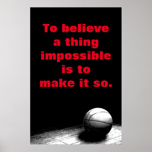 Basketball Motivierend Inspiration glauben Poster