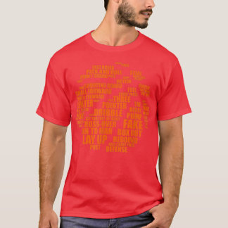 Basketball - Motivierend Word-Cloud T-Shirt