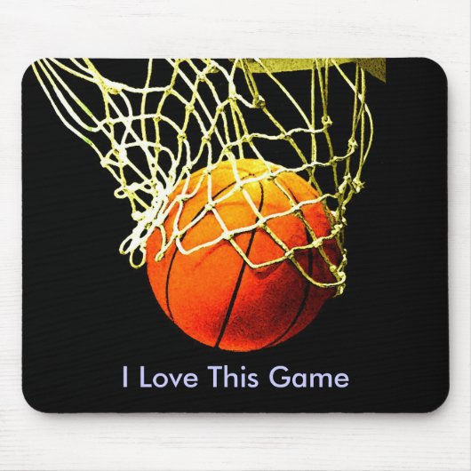 Basketball Mouse Pad - Ich Liebe Dieses Spiel Mousepad (Vorne)