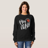 Basketball Mrs Coach Wife Heart Sweatshirt (Vorne ganz)