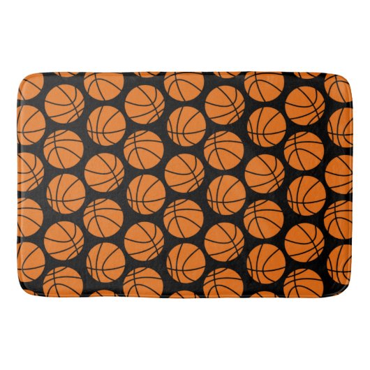 Basketball-Muster Bath Mat Badematte (Vorderseite)