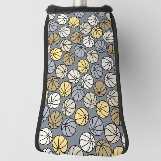 Basketball Muster Grau Tank Top Golf Headcover (Rotieren 90)