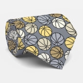 Basketball Muster Grau Tank Top Krawatte (Gerollt)