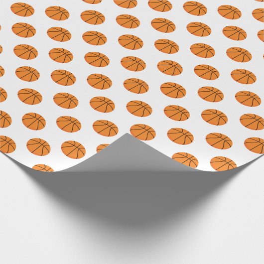 Basketball-Muster | irgendeine Hintergrund-Farbe Geschenkpapier (Ecke)