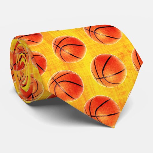 Basketball-Muster Krawatte (Gerollt)