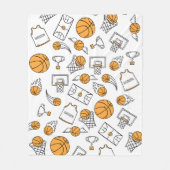 Basketball-Muster-Name-Fleecedecken Fleecedecke (Vorderseite)