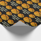 BASKETBALL-MUSTER-SCHABLONEN-TEXT-PACKPAPIERE GESCHENKPAPIER (Ecke)
