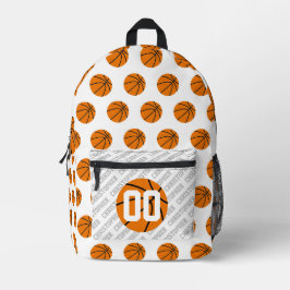 Basketball-Muster Spielername Teamname Modern Bedruckter Rucksack
