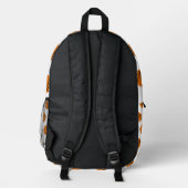 Basketball-Muster Spielername Teamname Modern Bedruckter Rucksack (Rückseite)