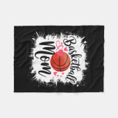 Basketball-Mutter Mama Fleecedecke (Vorderseite (Horizontal))