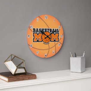 Basketball-Mutter-Screwball-Grafiken Große Wanduhr