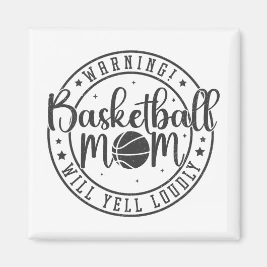 Basketball-Mutter wird am Muttertag laut schreien  Magnet (Vorne)