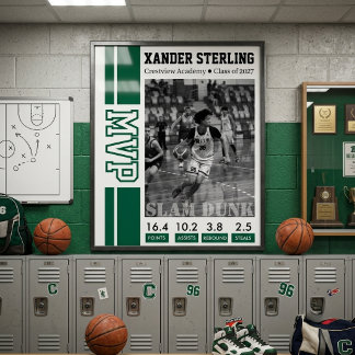 Basketball-MVP-Spielerfoto Poster
