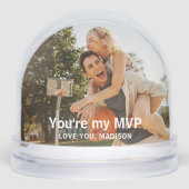 Basketball MVP Sports 2 Foto Coupe Custom Schneekugeln (Vorderseite)