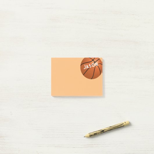 Basketball nach Maß Post-it Klebezettel (Auf Schreibtisch)