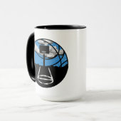 Basketball Nacht Himmel Tasse (Vorderseite Links)
