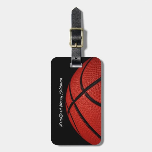 Basketball-Nah-up-Brauch Gepäckanhänger (Vorderseite vertikal)