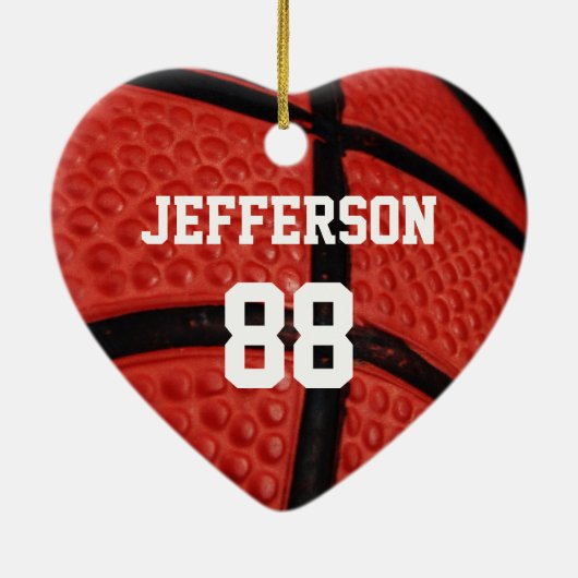 Basketball Nah-up Sportteam Keramik Ornament (Hinten)