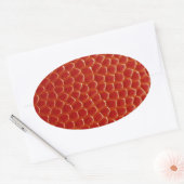 Basketball Nah-up Textur Ovaler Aufkleber (Umschlag)